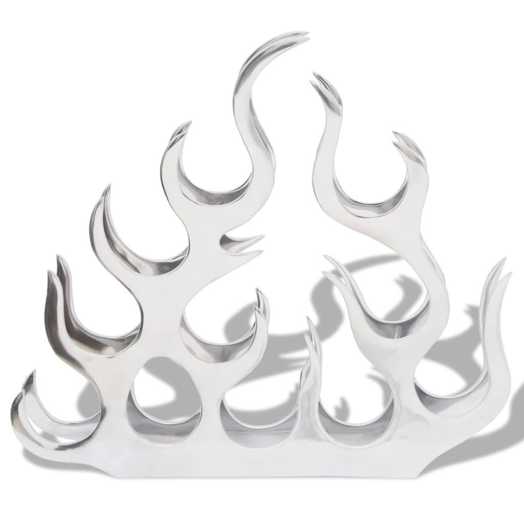 vidaXL Flaschenregal für 11 Flaschen Silbern Aluminium