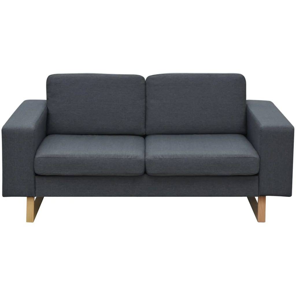 vidaXL 2-Sitzer und 3-Sitzer Sofa Set Dunkelgrau