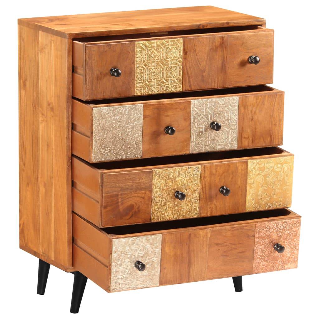 vidaXL Kommode 60x30x75 cm Massivholz Akazie