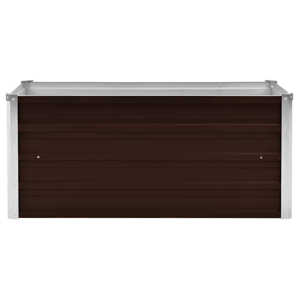 vidaXL Garten-Hochbeet Braun 100 x 40 x 45 cm Verzinkter Stahl