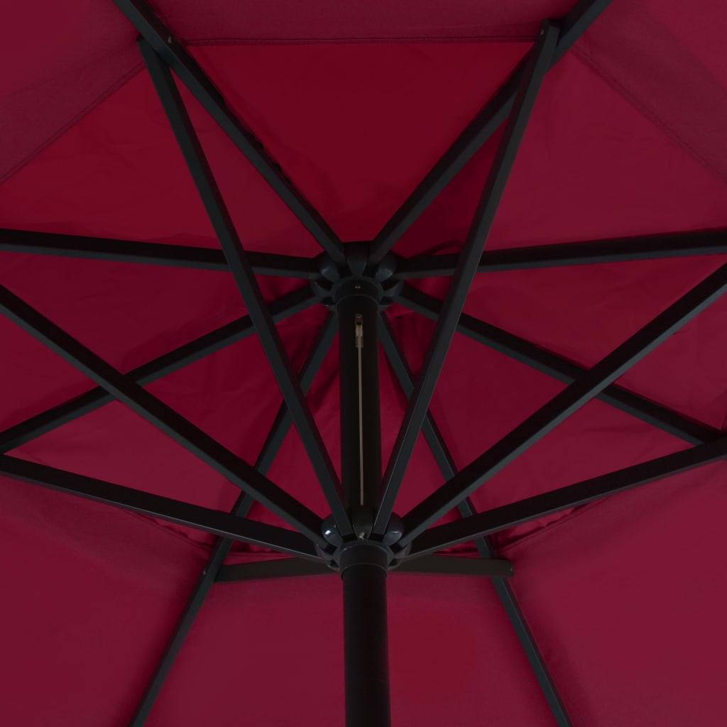 vidaXL Sonnenschirm mit Tragbarem Sonnenschirmständer Rot