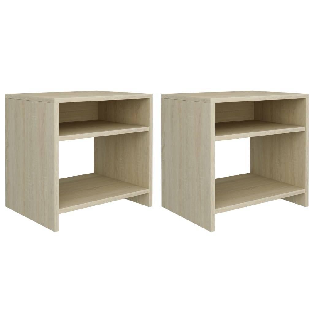 vidaXL Nachttische 2 Stk. Sonoma Eiche 40x30x40 cm Holzwerkstoff