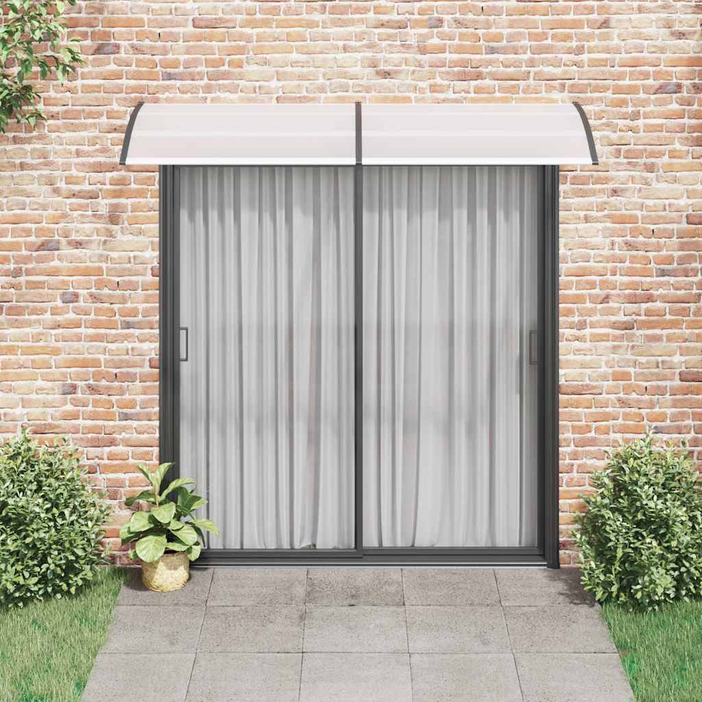 vidaXL Türvordach Schwarz und Transparent 240x75 cm PC