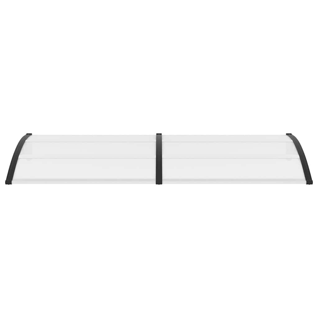 vidaXL Türvordach Schwarz und Transparent 240x75 cm PC
