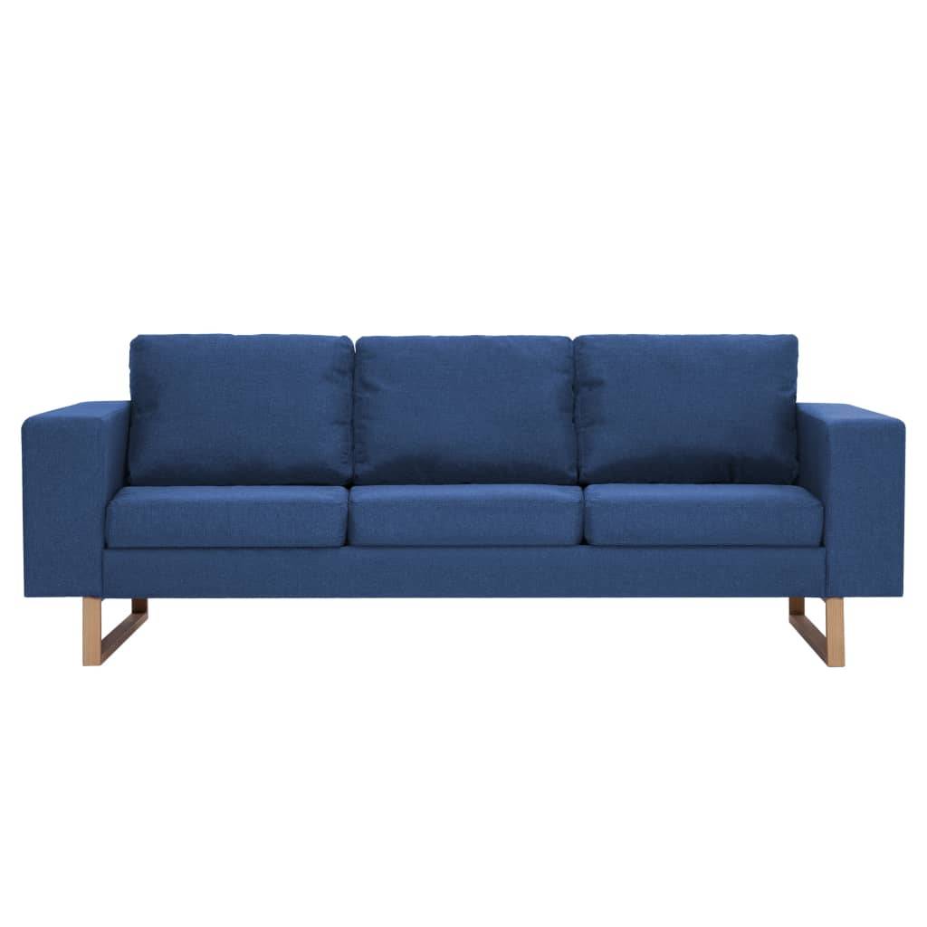 vidaXL 3-Sitzer-Sofa Stoff Blau