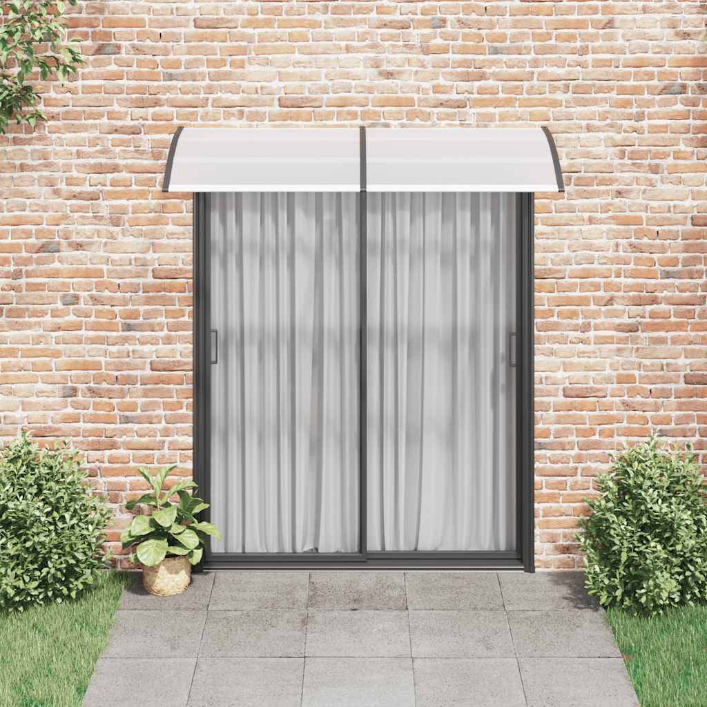 vidaXL Türvordach Schwarz und Transparent 200x75 cm PC