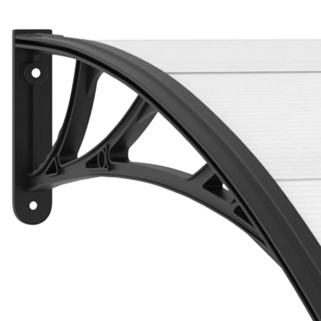 vidaXL Türvordach Schwarz und Transparent 300×80 cm PC