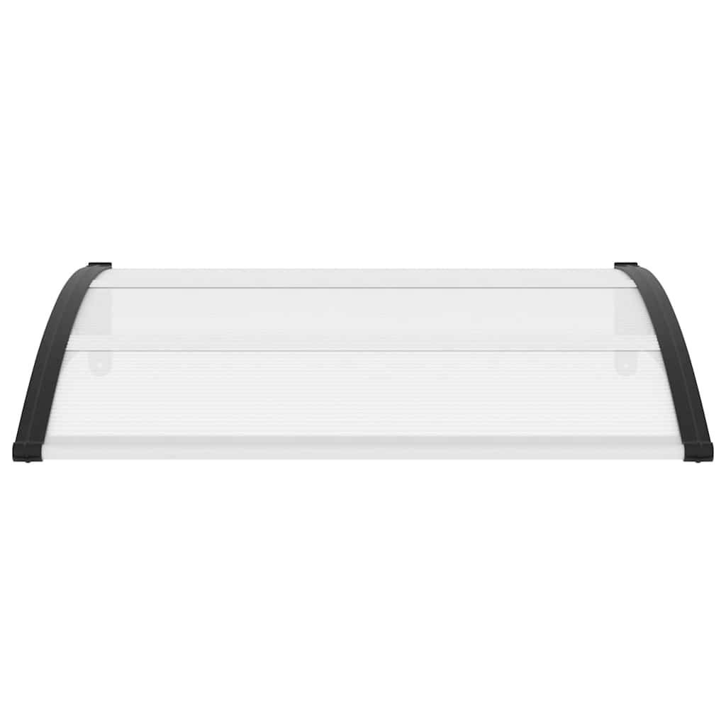 vidaXL Türvordach Schwarz und Transparent 120x75 cm PC