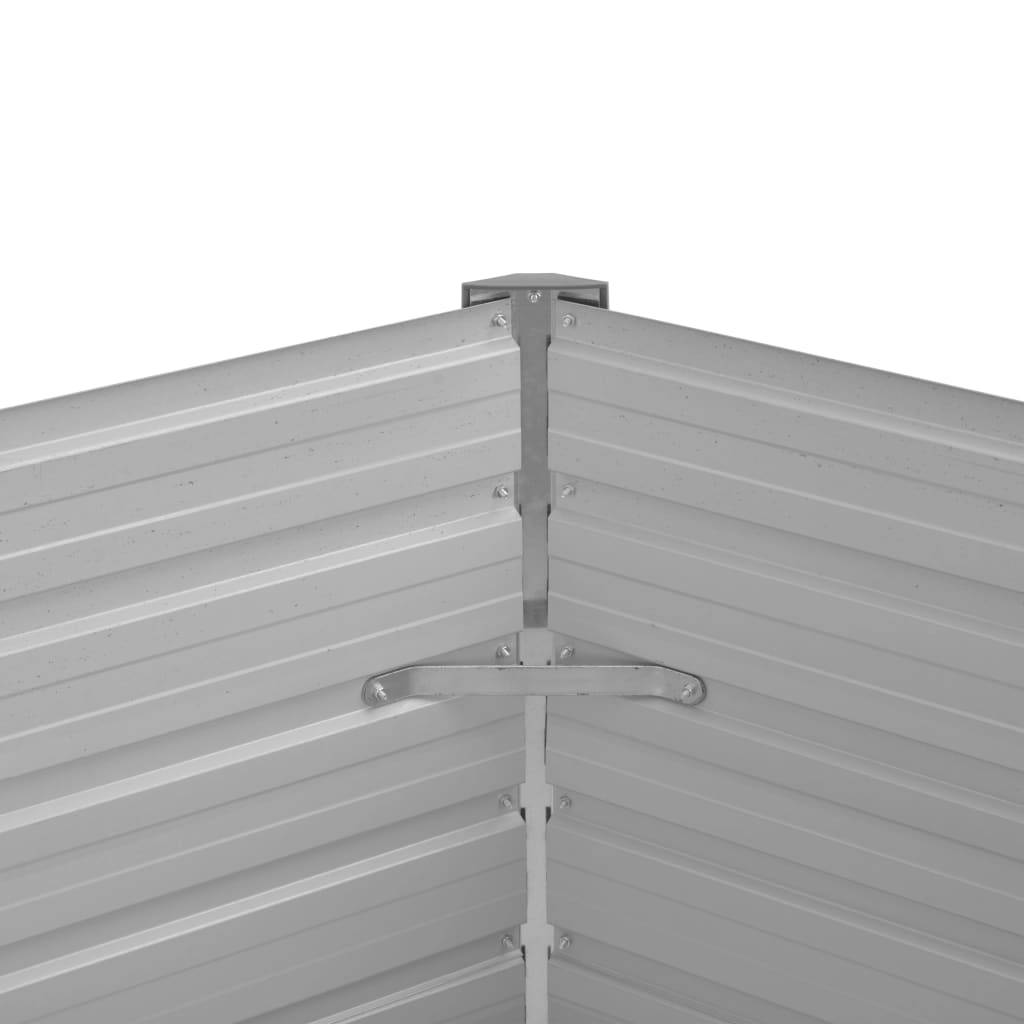 vidaXL Garten-Hochbeet Braun 129 x 129 x 77 cm Verzinkter Stahl