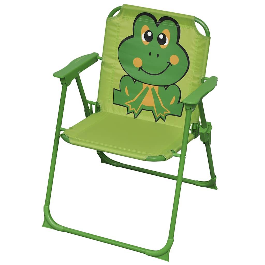 vidaXL 3-tlg. Garten-Bistro-Set für Kinder mit Sonnenschirm Grün