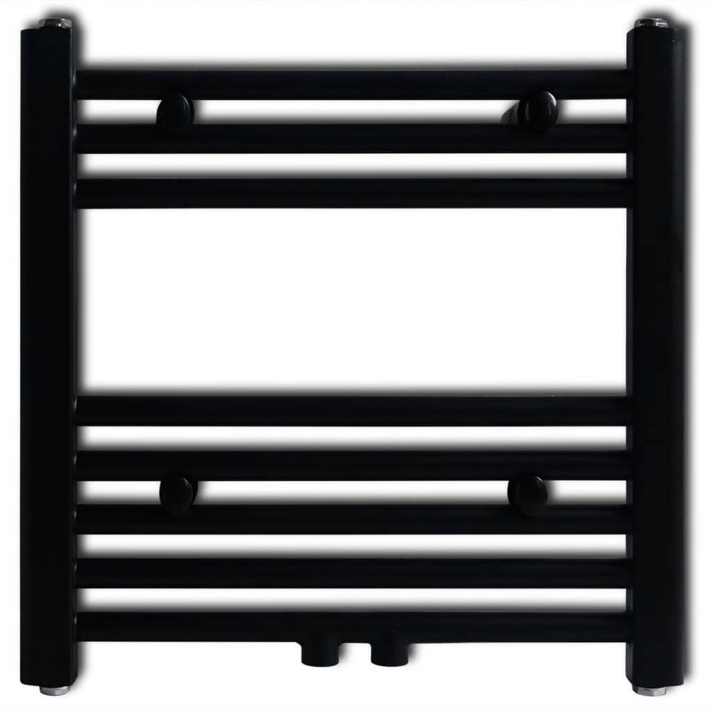 Handtuchheizkörper Warmwasser Gerade Schwarz 480x480 mm
