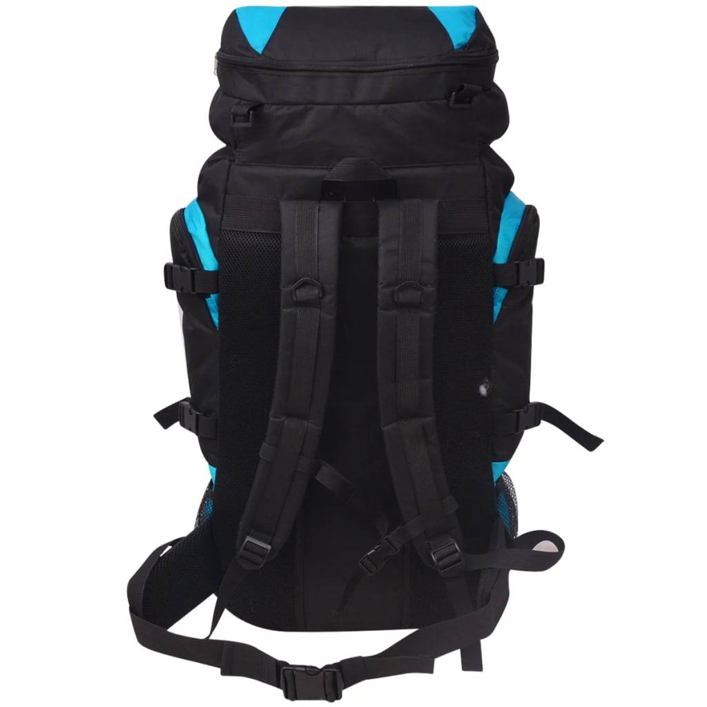 vidaXL Wanderrucksack XXL 75 L Schwarz und Blau