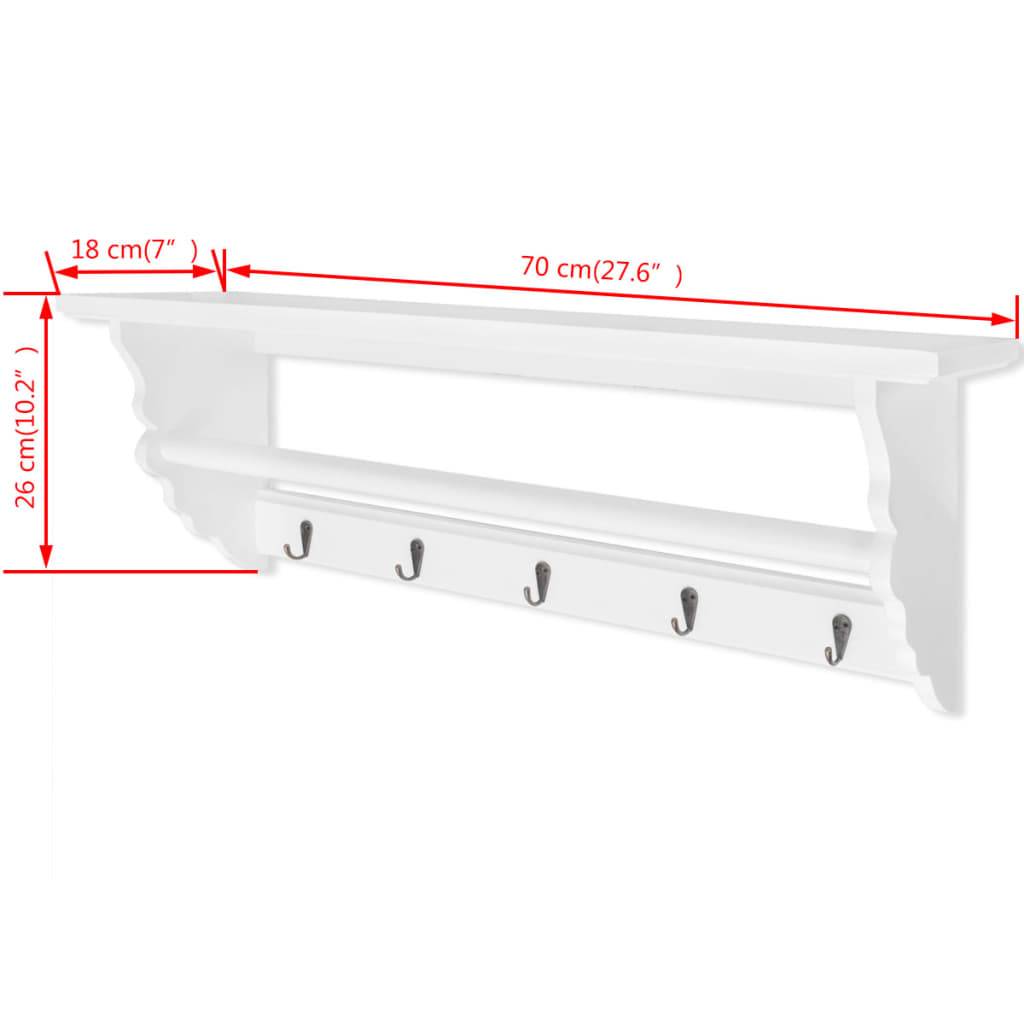 vidaXL Garderobe MDF Weiß Barocker Stil