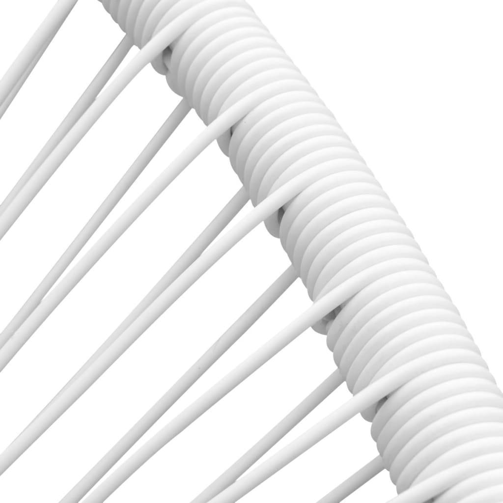 vidaXL Garten-Mondstuhl Poly Rattan Weiß