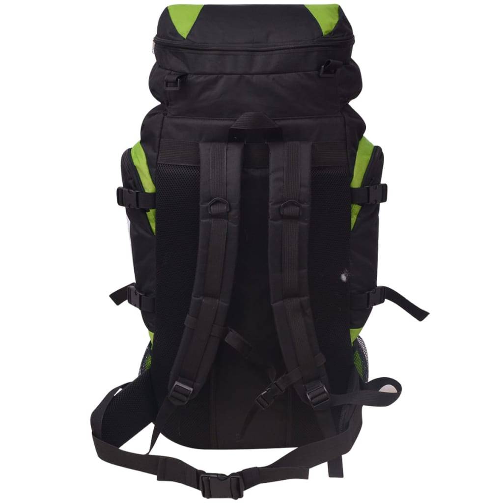 vidaXL Wanderrucksack XXL 75 L Schwarz und Grün