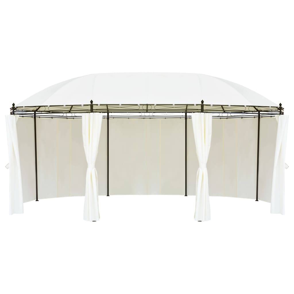 vidaXL Gartenpavillon Cremeweiß 530x350x265 cm