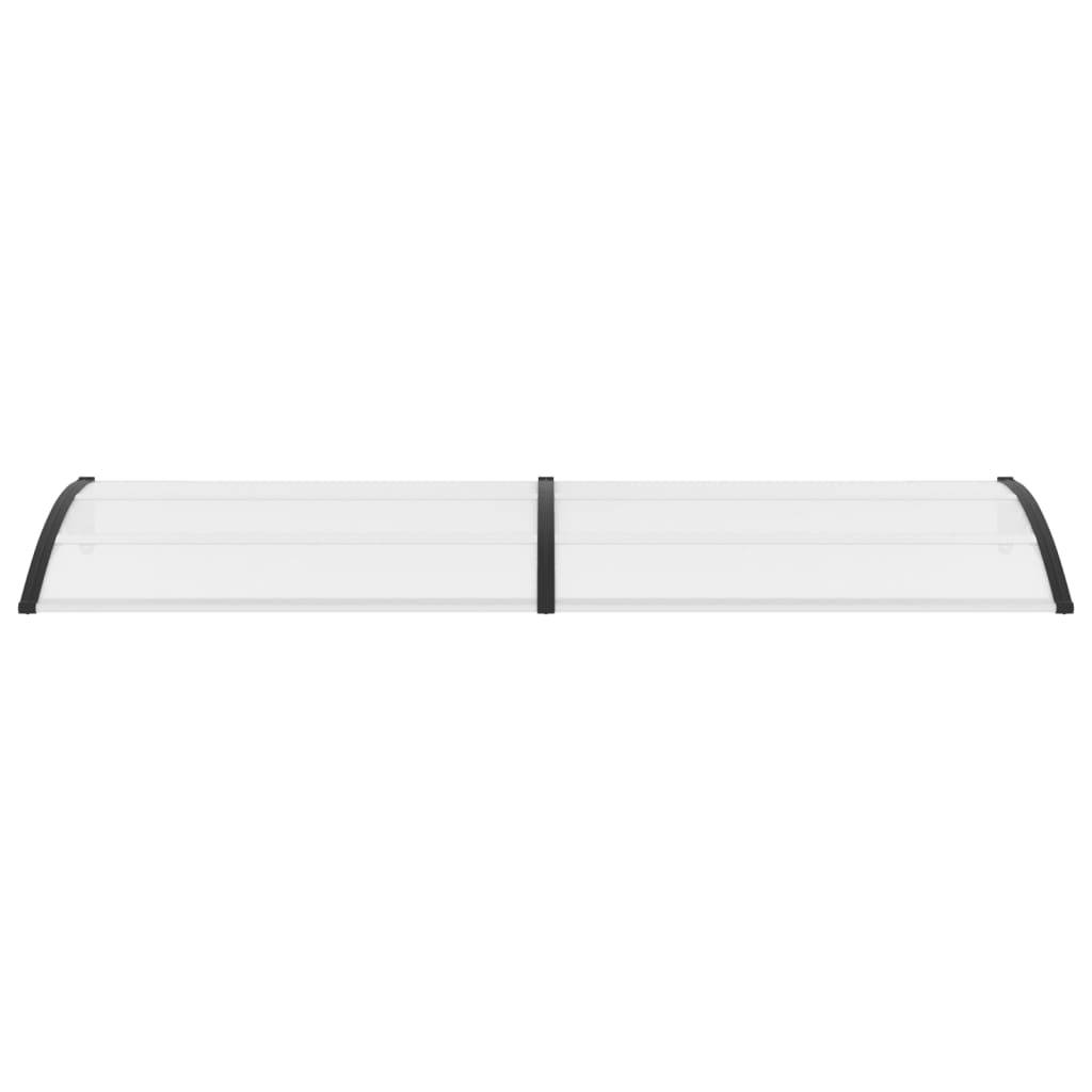 vidaXL Türvordach Schwarz und Transparent 300×80 cm PC