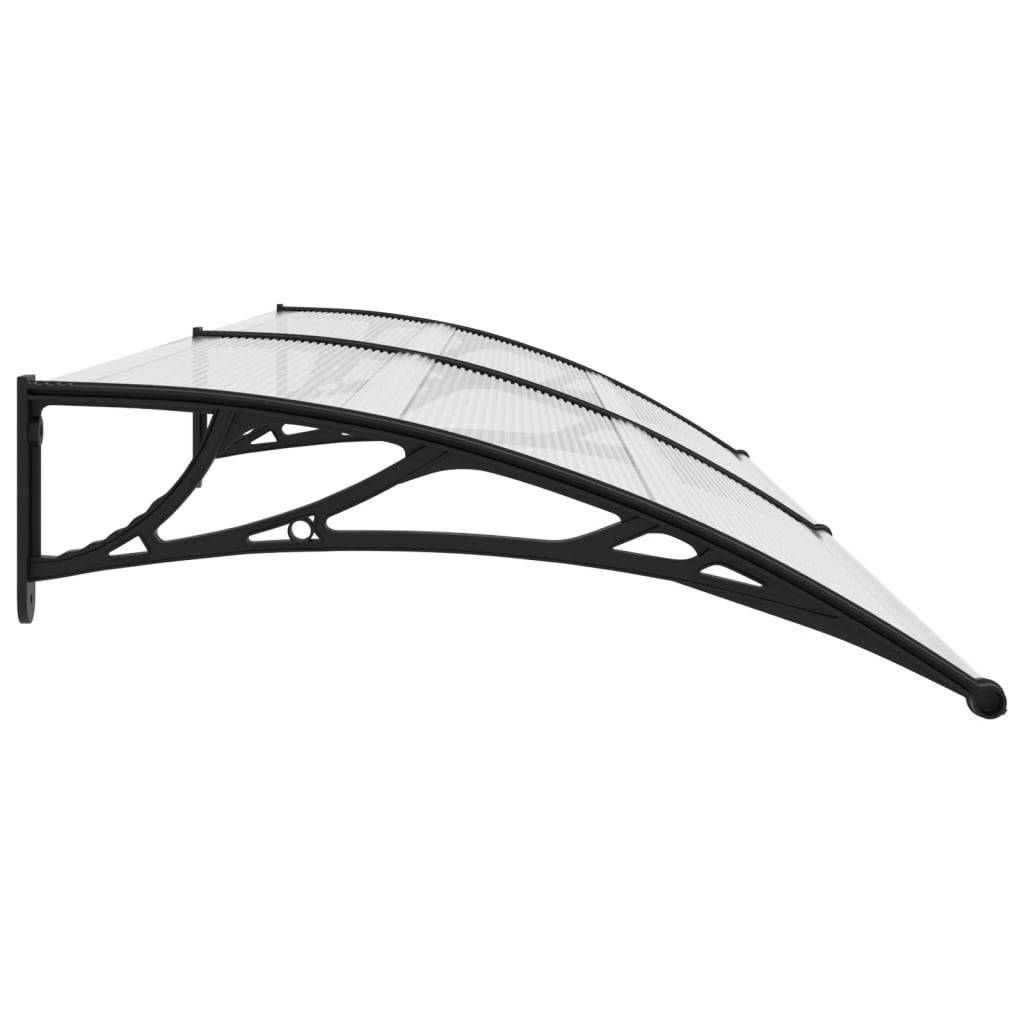vidaXL Türvordach Schwarz und Transparent 300×80 cm PC