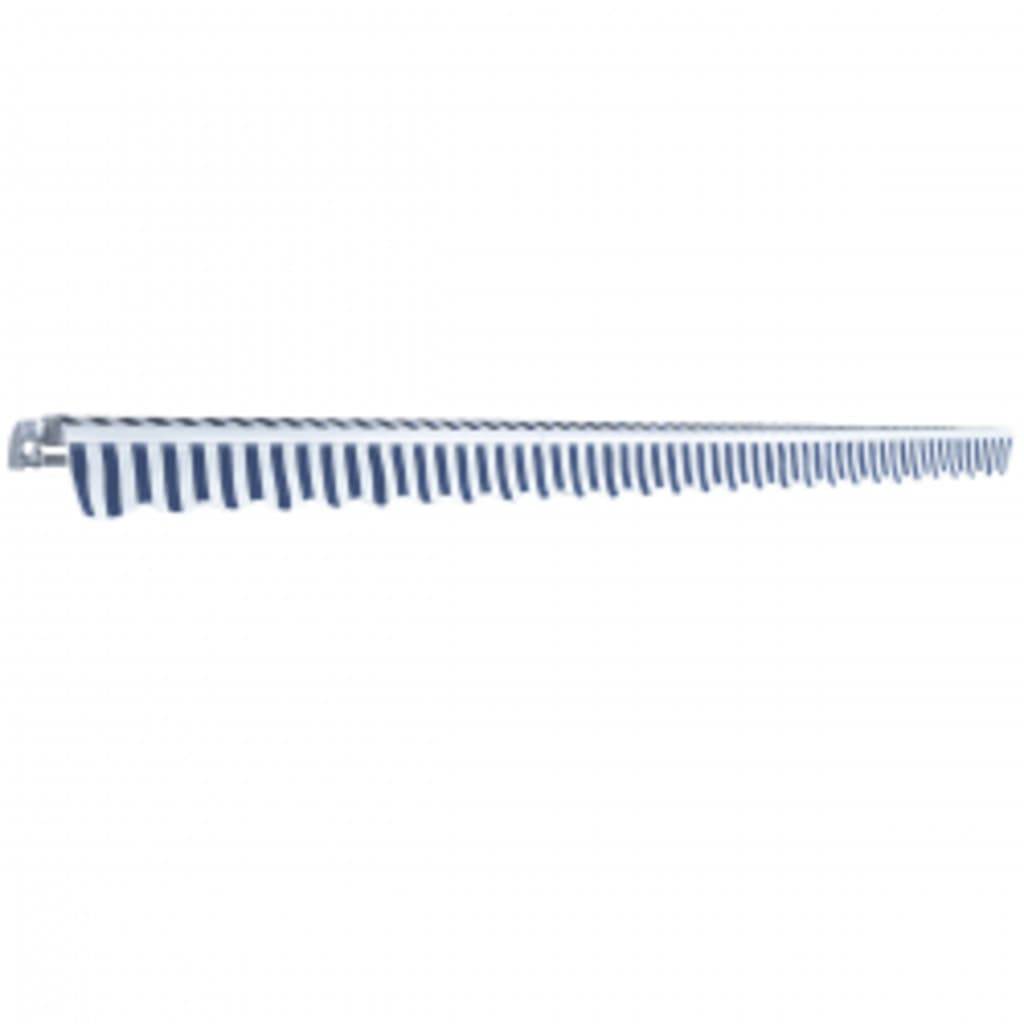 vidaXL Gelenkarmmarkise 600 cm Blau/Weiß