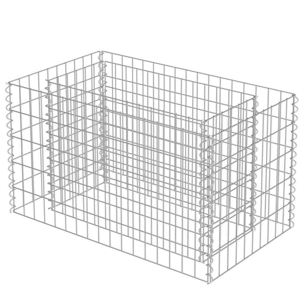 vidaXL Gabionen-Hochbeet Verzinkter Stahl 90×50×50 cm