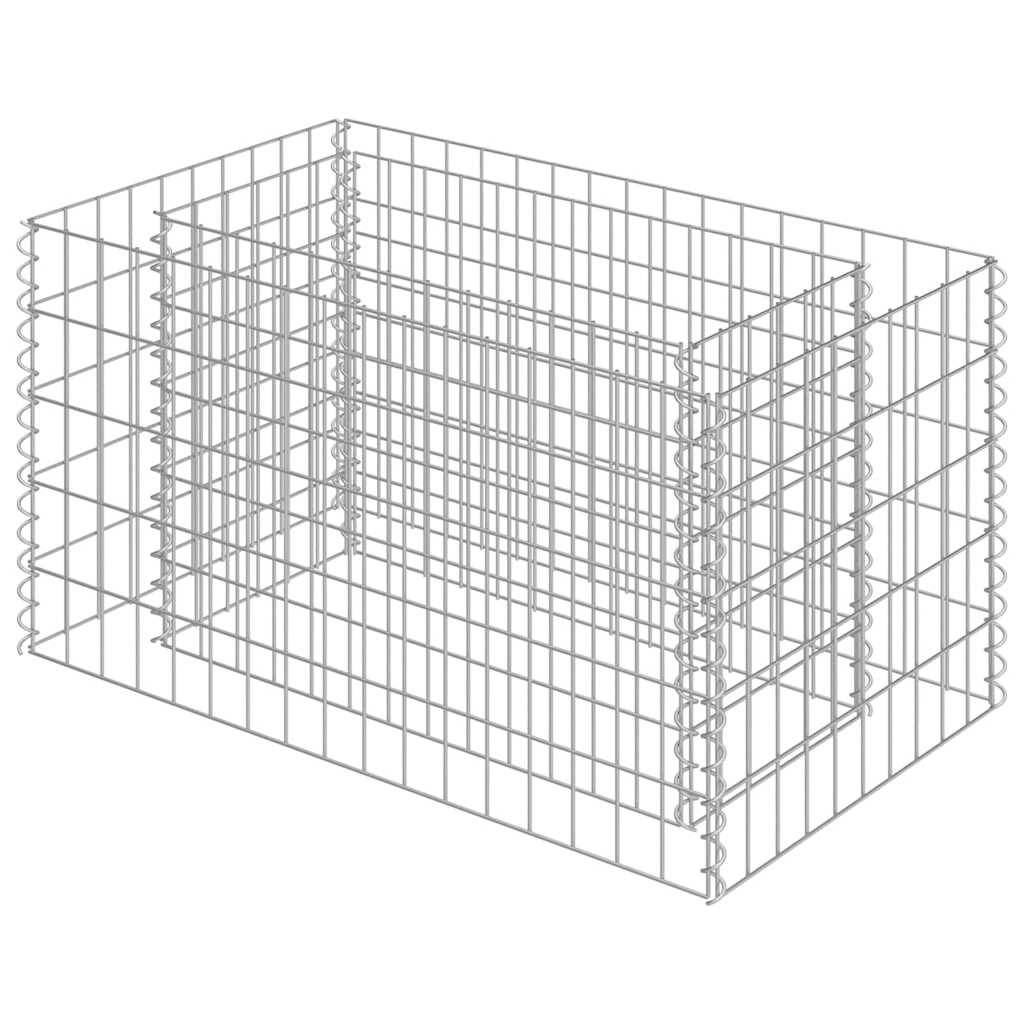 vidaXL Gabionen-Hochbeet Verzinkter Stahl 90×50×50 cm