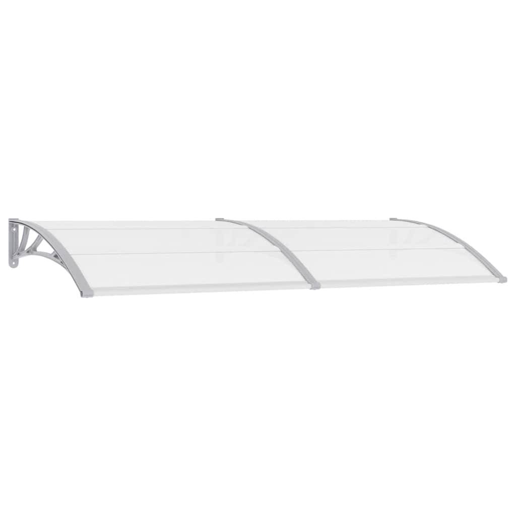 vidaXL Türvordach Grau und Transparent 240x75 cm PC