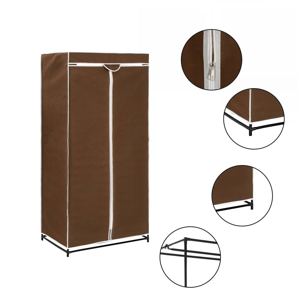 vidaXL Kleiderschrank Braun 75×50×160 cm