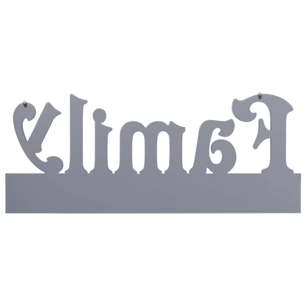 vidaXL Wandgarderobe FAMILY Grau 74 x 29,5 cm