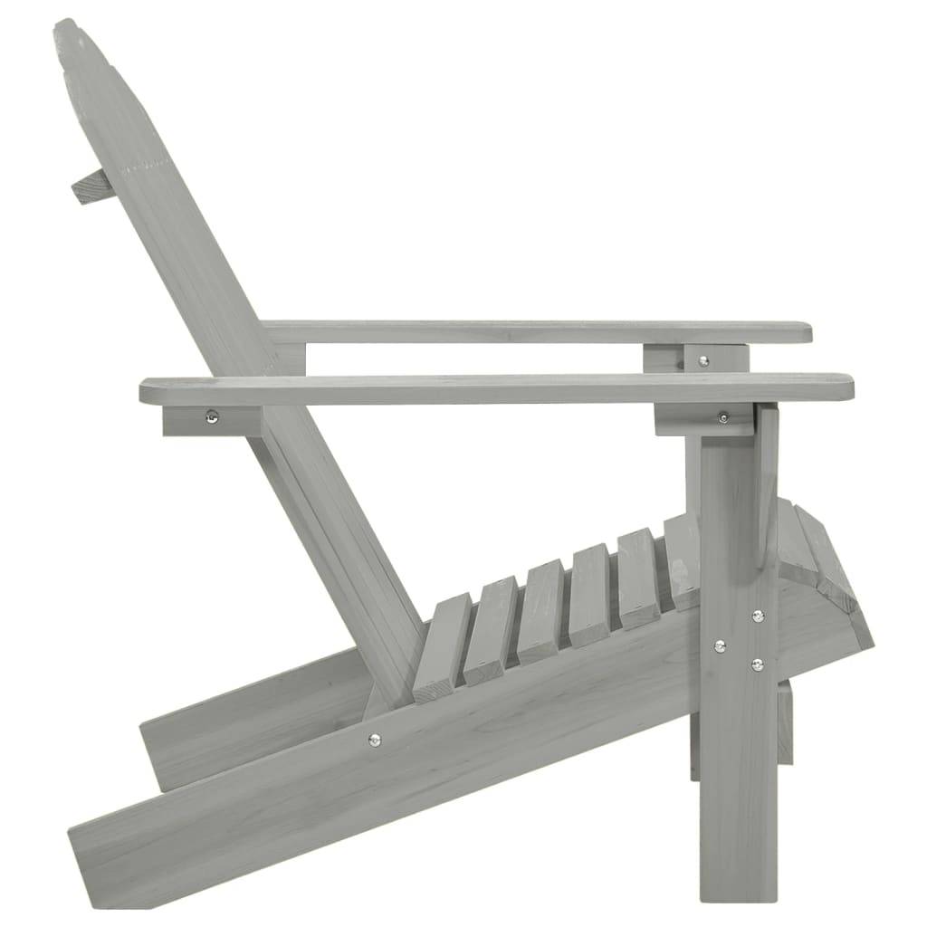 vidaXL Gartenstuhl Holz Grau