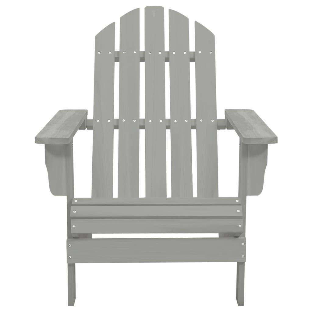 vidaXL Gartenstuhl Holz Grau