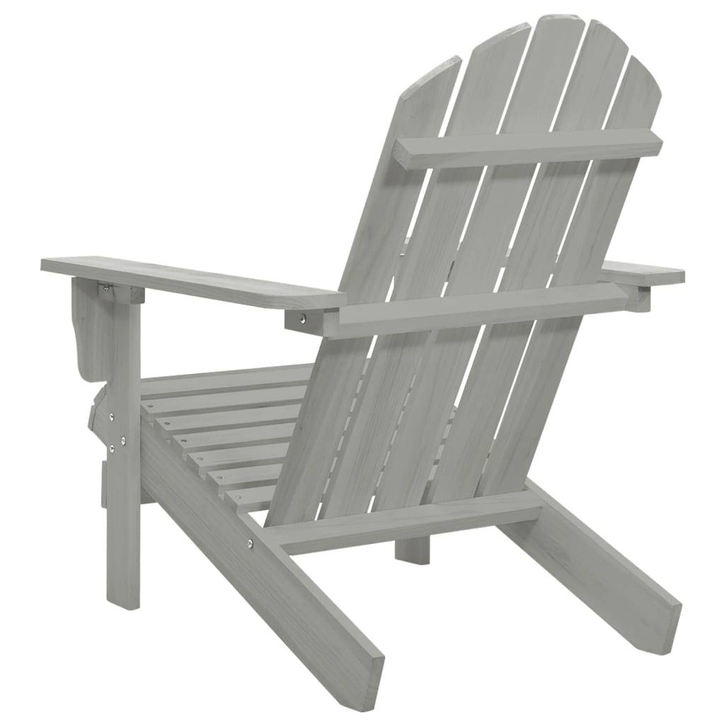 vidaXL Gartenstuhl Holz Grau