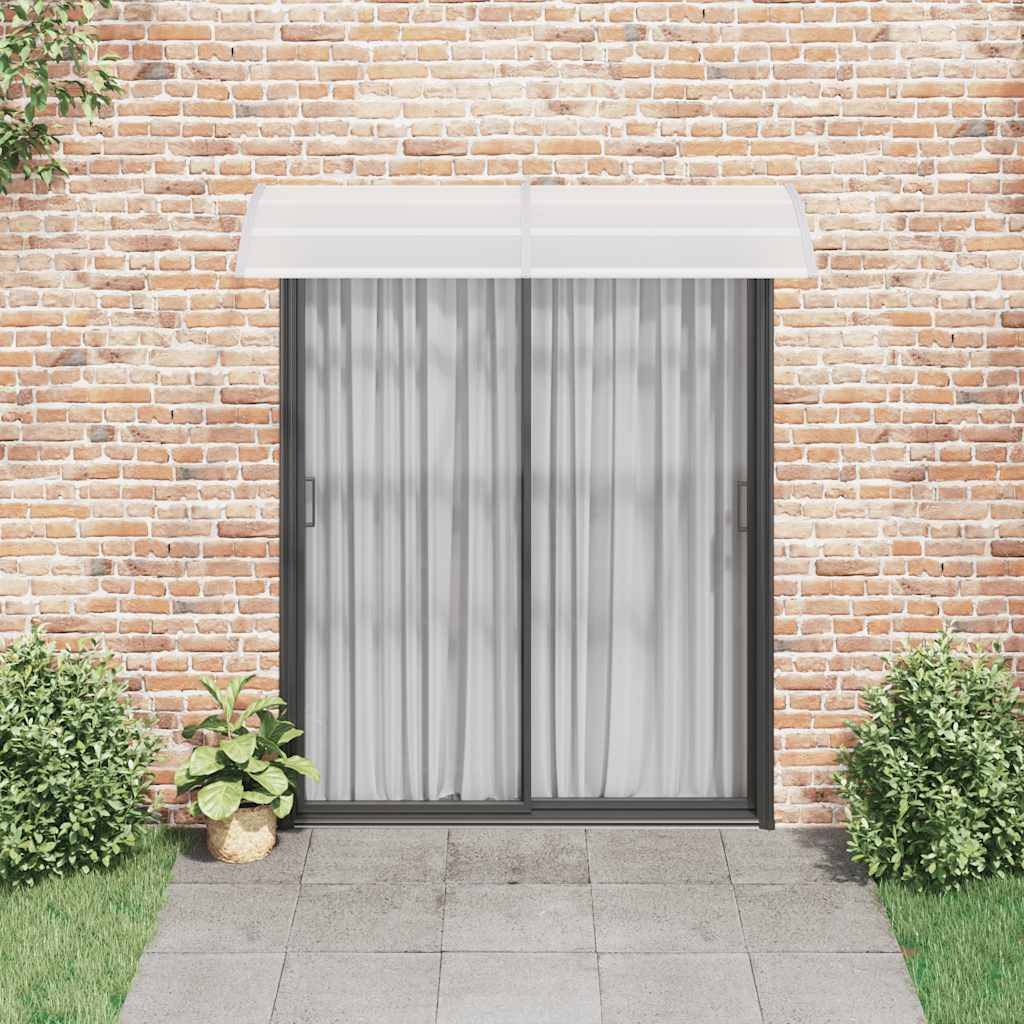 vidaXL Türvordach Grau und Transparent 200x75 cm PC
