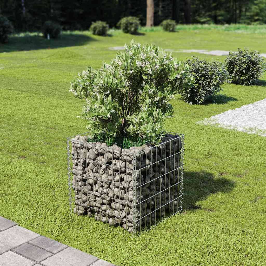 vidaXL Gabionen-Hochbeet Verzinkter Stahl 50×50×50 cm