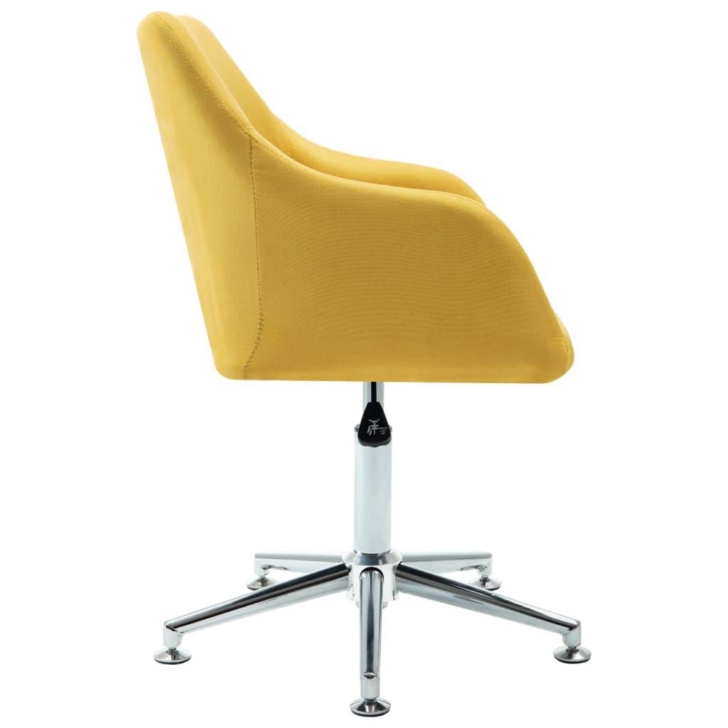 vidaXL Esszimmerstühle Drehbar 2 Stk. Gelb Stoff