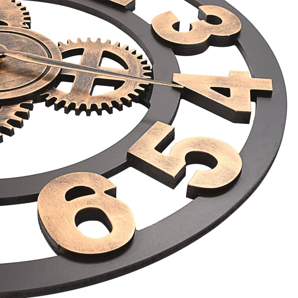 vidaXL Wanduhr Metall 58 cm Golden und Schwarz