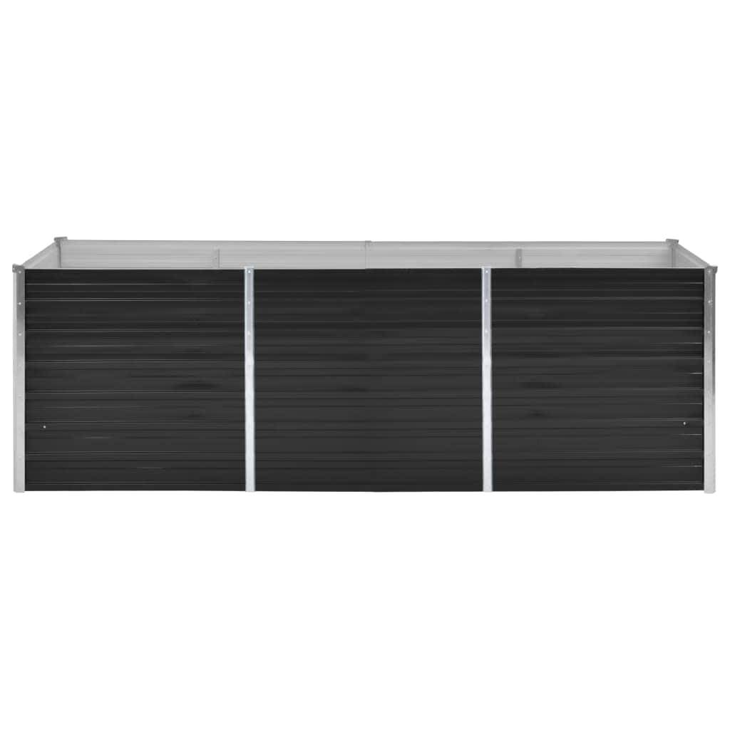 vidaXL Garten-Hochbeet Anthrazit 240 x 80 x 77 cm Verzinkter Stahl