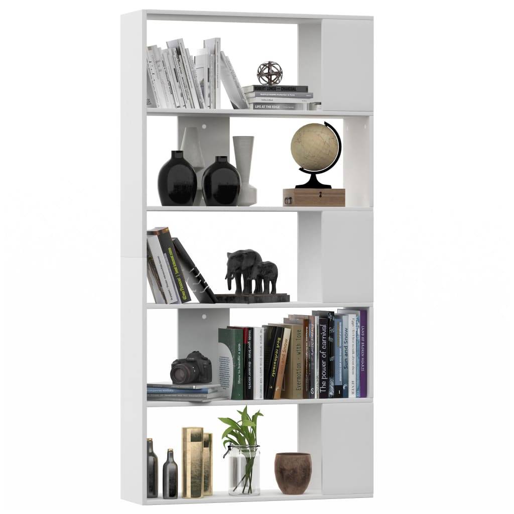 vidaXL Bücherregal/Raumteiler Weiß 80x24x159 cm Holzwerkstoff