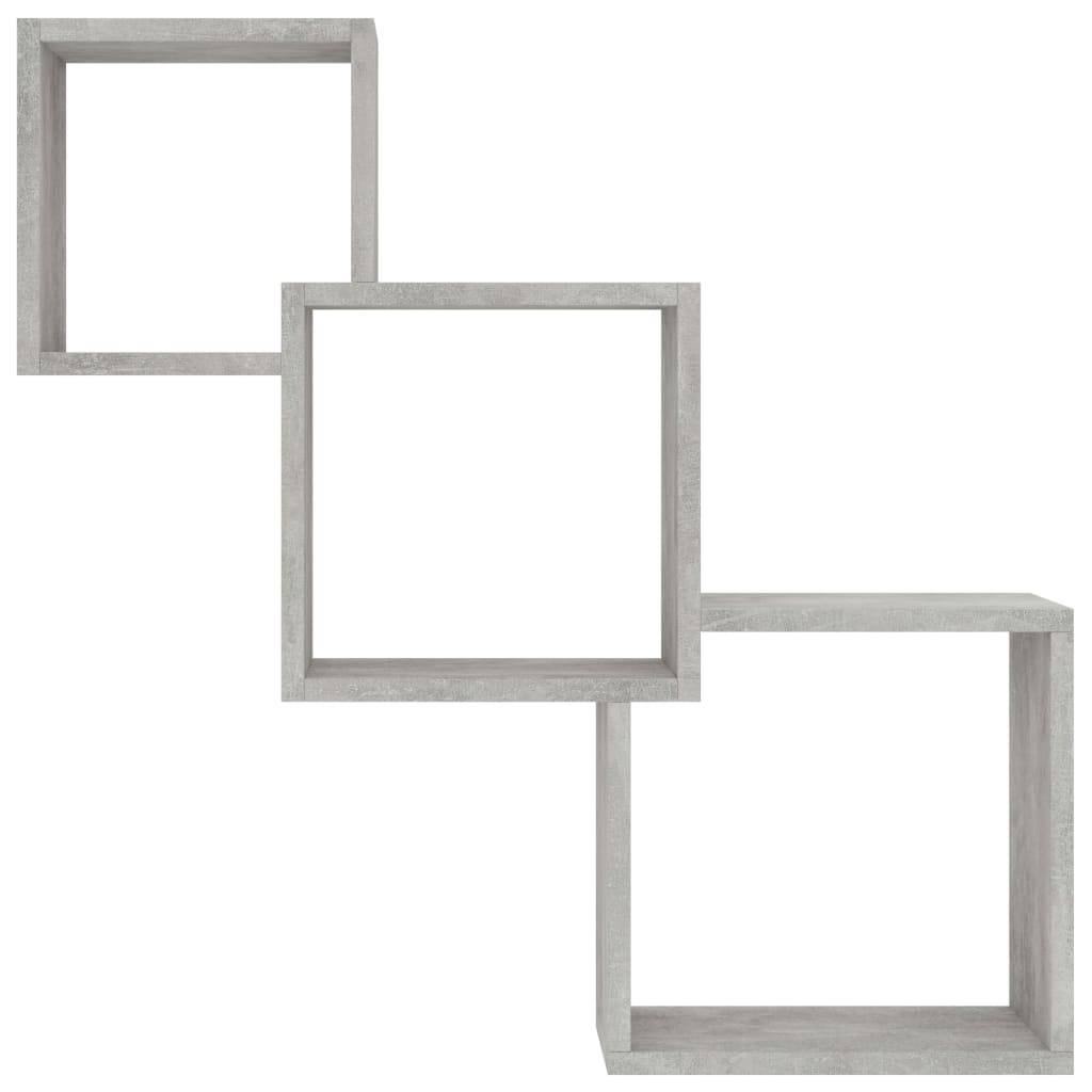 vidaXL Würfel-Wandregale Betongrau 68x15x68 cm Holzwerkstoff