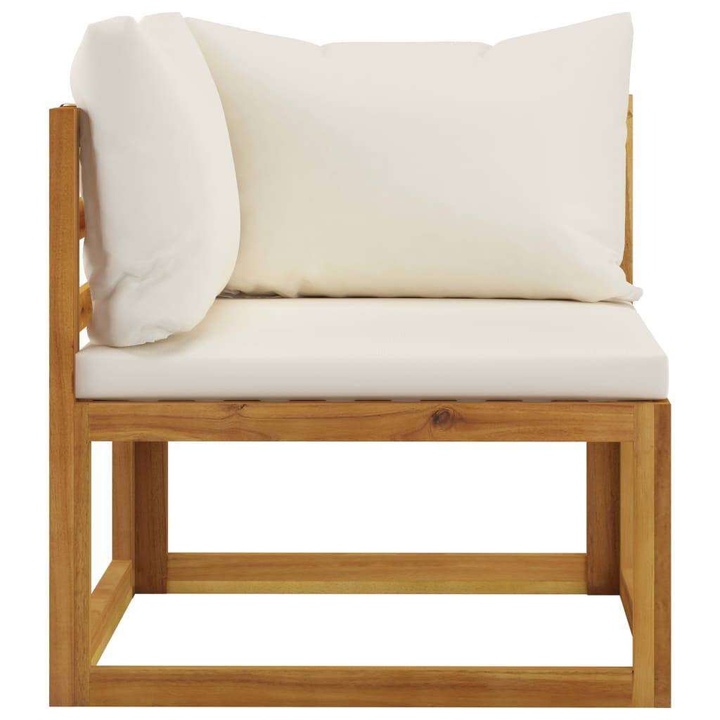 vidaXL 5-tlg. Garten-Lounge-Set mit Auflagen Massivholz Akazie