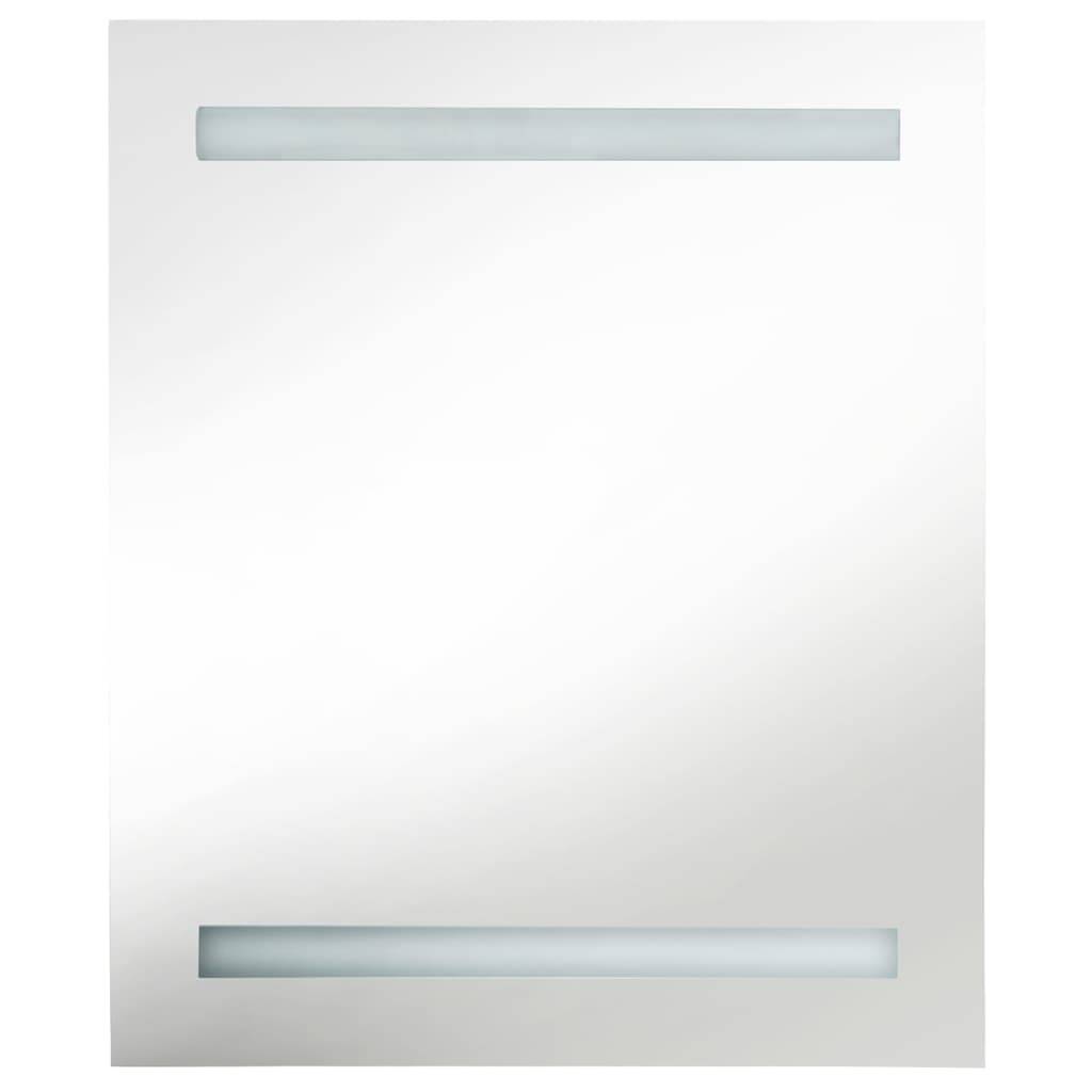 vidaXL LED-Bad-Spiegelschrank Schwarz 50x14x60 cm