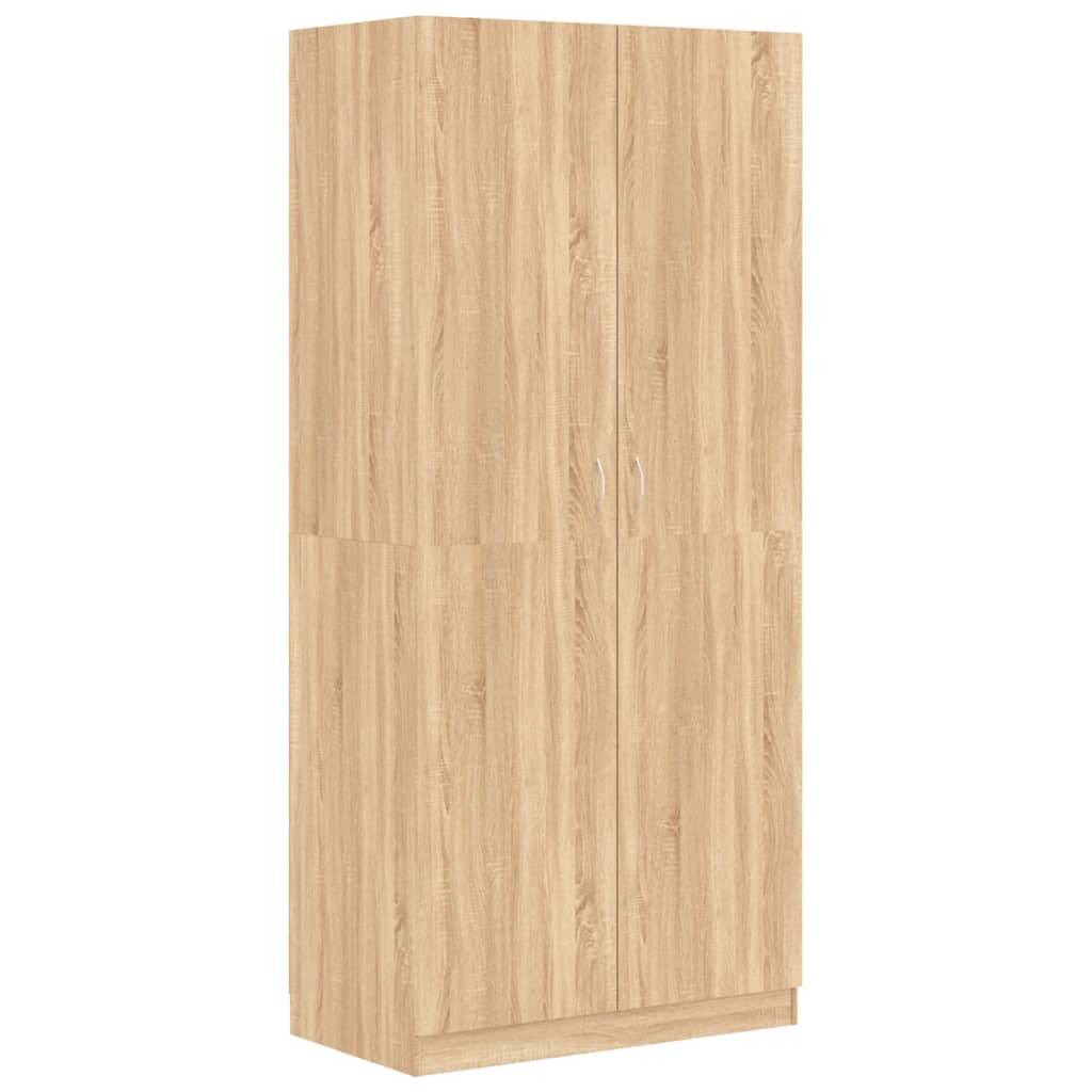 vidaXL Kleiderschrank Sonoma-Eiche 90x52x200 cm Holzwerkstoff