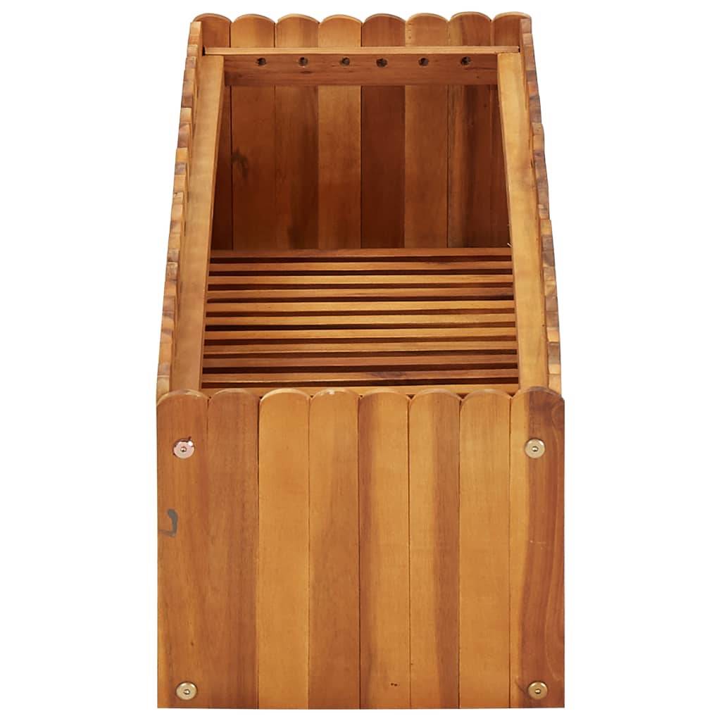 vidaXL Garten-Hochbeet 100 x 30 x 25 cm Massivholz Akazie