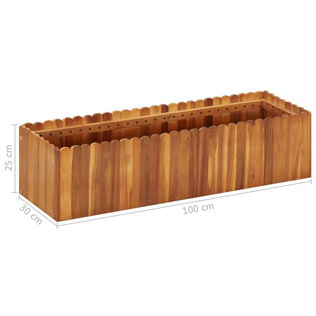 vidaXL Garten-Hochbeet 100 x 30 x 25 cm Massivholz Akazie