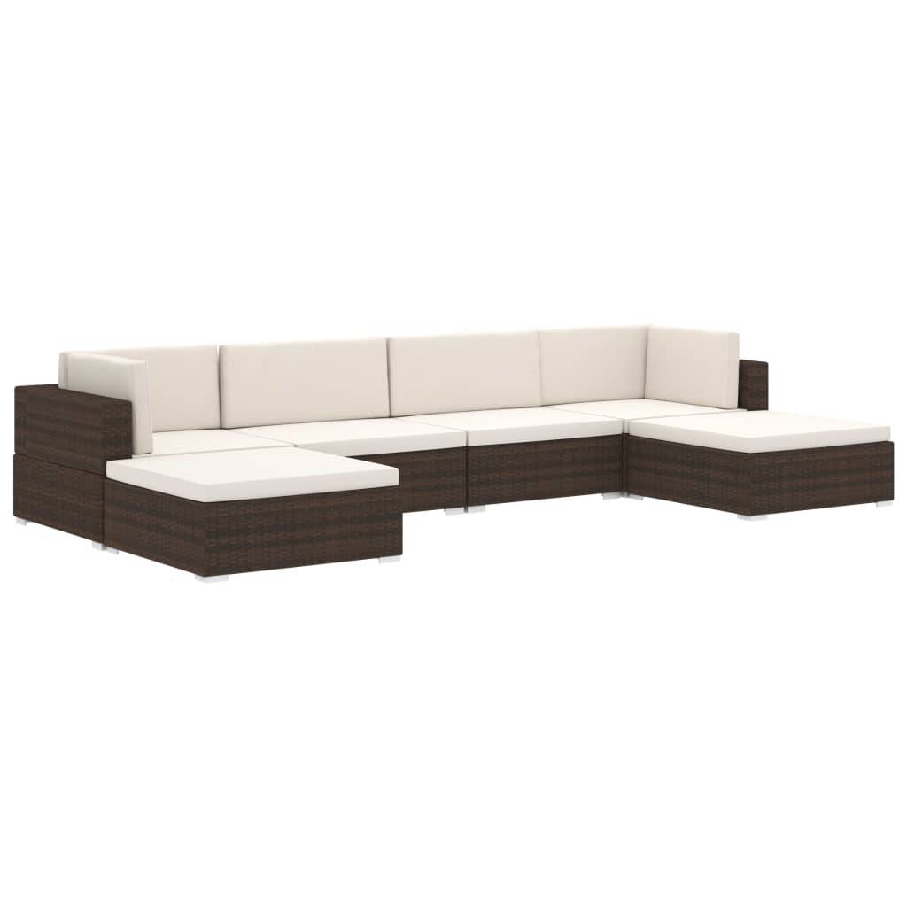 vidaXL Modular-Sofa-Eckteil 1 Stk. + Auflagen Poly Rattan Schwarz