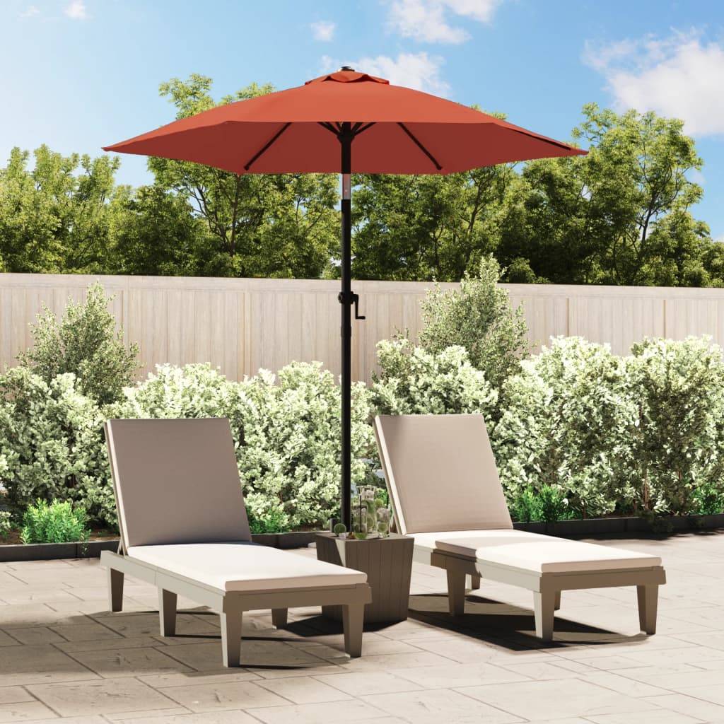 vidaXL Sonnenschirm Terrakotta 200 x 224 cm Aluminium