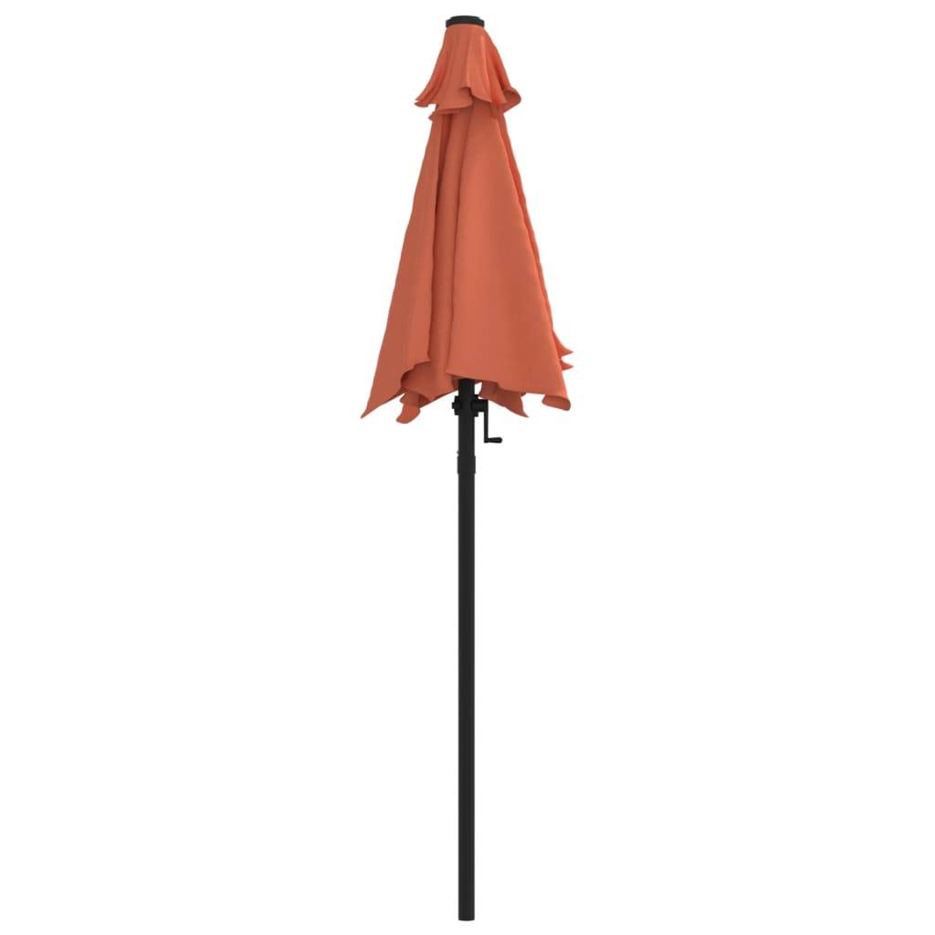 vidaXL Sonnenschirm Terrakotta 200 x 224 cm Aluminium