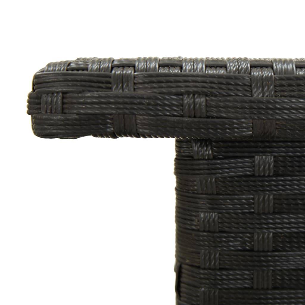 vidaXL Beistelltisch Schwarz 50x50x47 cm Poly Rattan