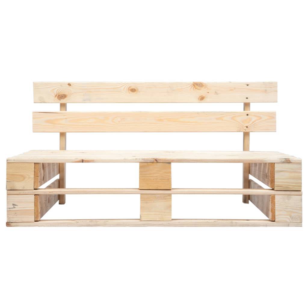 vidaXL Outdoor-Sofa Paletten mit Kissen in Grau Kiefernholz
