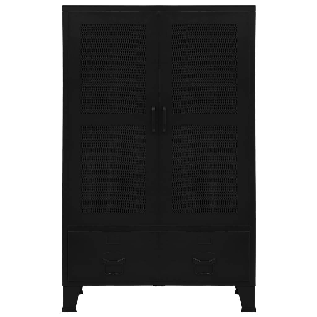 vidaXL Büroschrank mit Maschengittertüren Industriell 75×40×120 cm Stahl