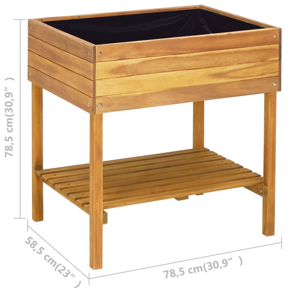 vidaXL Hochkübel 78,5 x 58,5 x 78,5 cm Massivholz Akazie